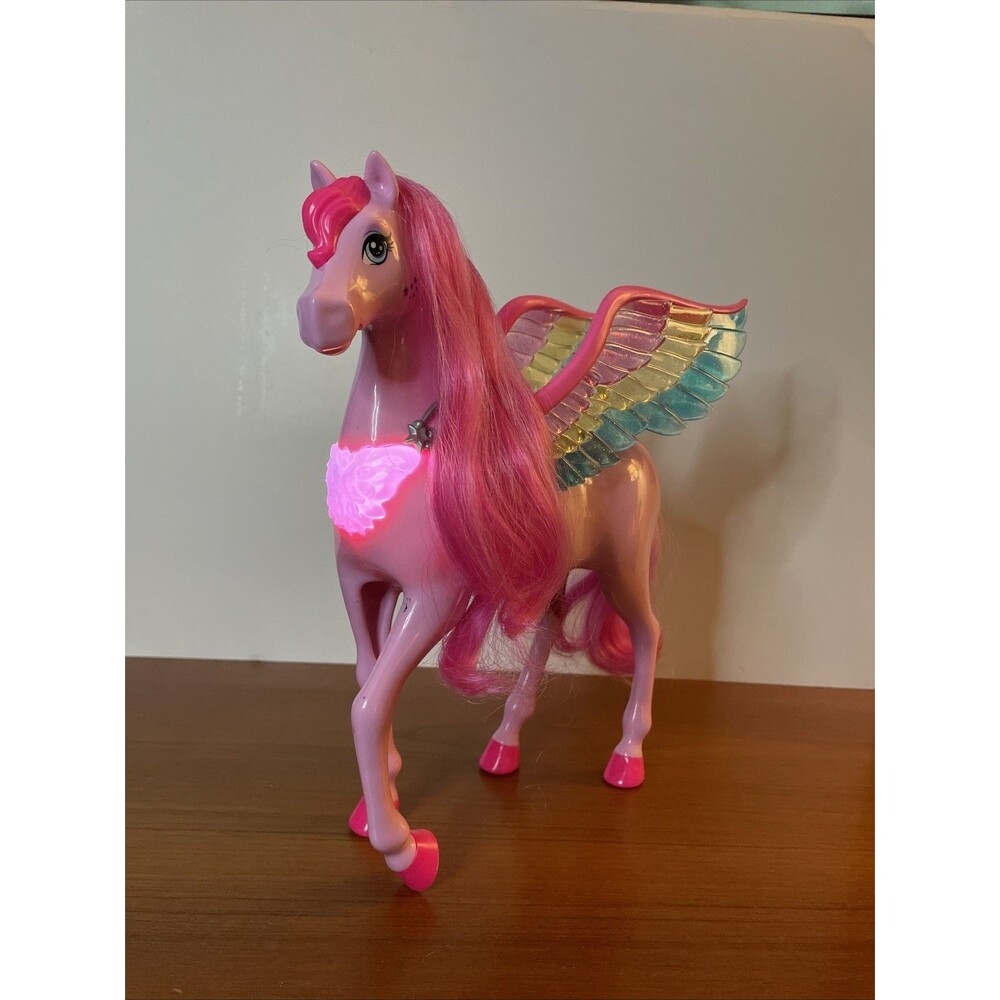 Barbie A Touch of Magic Pink Winged Horse Pegasus Lights Up & Sounds 12” - Picture 4 of 8